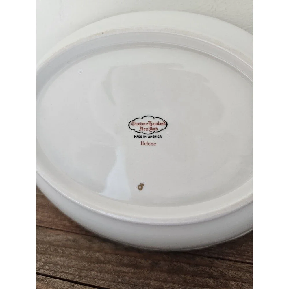 Theodore Haviland New York Oval Serving Bowl Pattern Helene 10.25 Inches